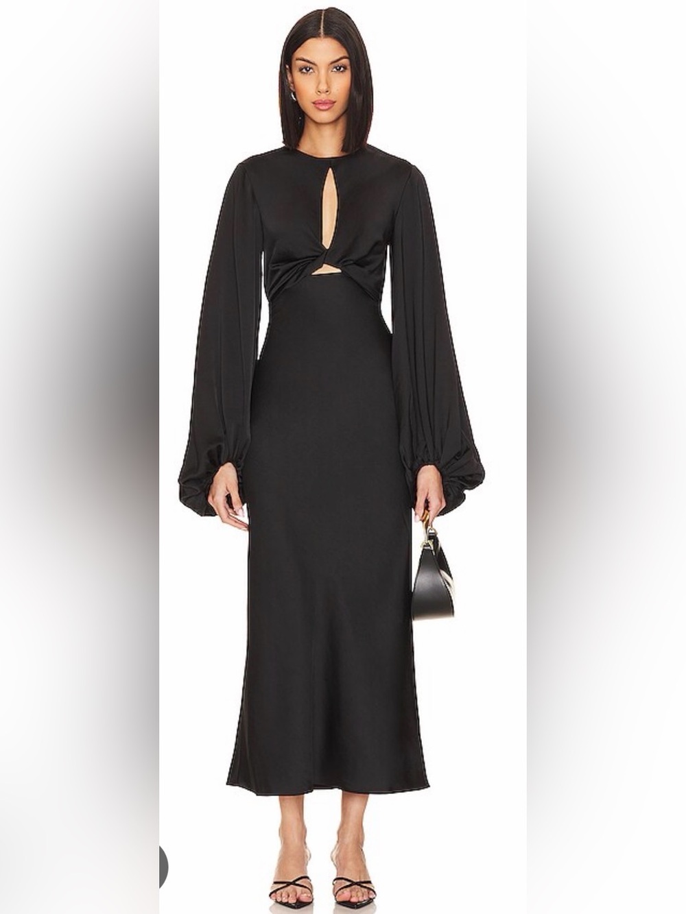 Significant Other Demi Backless Column Gown Size 4 Black NWT